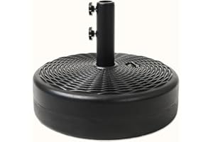C-Hopetree 70 lb Heavy Duty Water Fillable Base Stand for Patio Outdoor Market Table Umbrella, Black