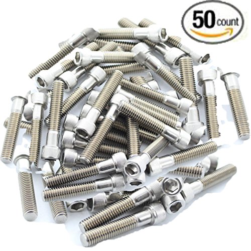 Escape Climbing 50 Pack of 2” Stainless Steel Bolts | Durable Hardware for Rock Climbing Holds | Made with Industrial Strength 18-8 Grade Stainless Steel | Features a 3/8-16 Socket Cap Screw