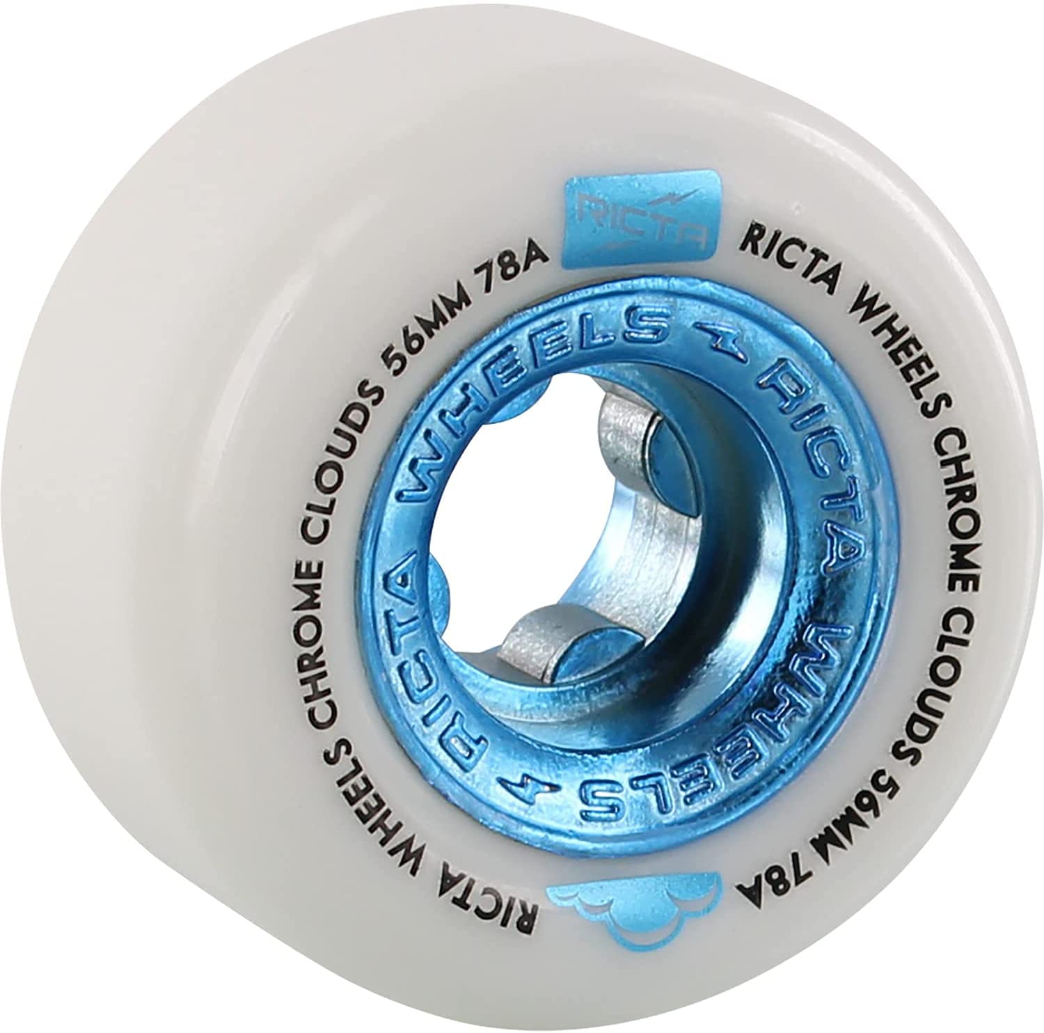 Ricta Chrome Clouds 78a Skateboard Wheels - Blue (Pack of 4)