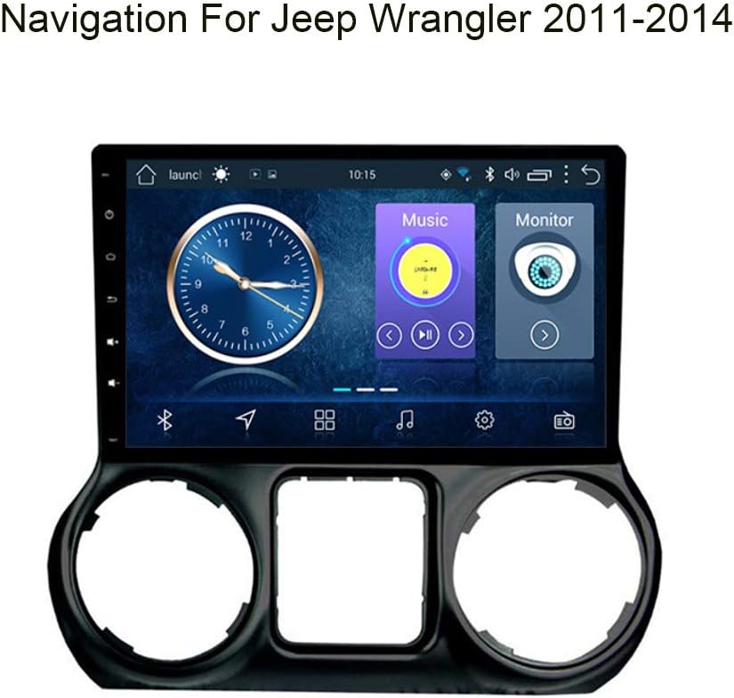 Foof Car GPS Navigation Vehicle GPS Navigation Car System for Jeep Wrangler 2011-2014 Navigator 10 Inch Touch Screen Multimedia Support Hands-Free Calling
