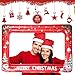 Auihiay Large Size Inflatable Christmas Photo Booth Frame with 2 Christmas Headband for Christmas New Year Party(33.8 x 22 Inch)