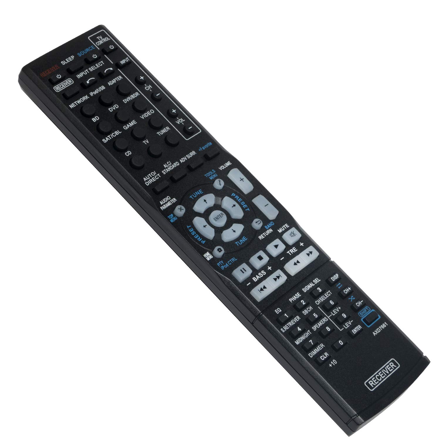 AXD7661 Remote Control Replace - VINABTY Remote Control for Pioneer AV Receiver AXD7621 AXD7622 AXD7624 AXD7660 AXD7662 VSX921 VSX527 VSX827 VSX42 VSX-422 VSX-521 VSX-1019 VSX-824-K VSX-422-K HTP-071