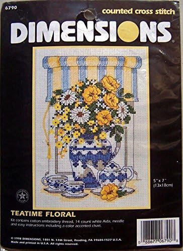 Dimensions Teatime Floral Counted Cross Stitch 1998