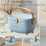 Accmuzzy Medicine Storage Box - Lockable Multi Grid Organizer - Blue view 5
