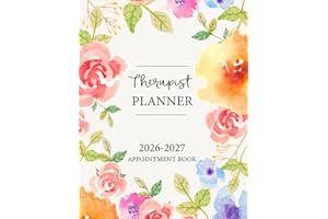 Therapist Planner 2026-2027 Appointment Book: Hourly 15 Minutes Increment, Weekly and Monthly Schedule