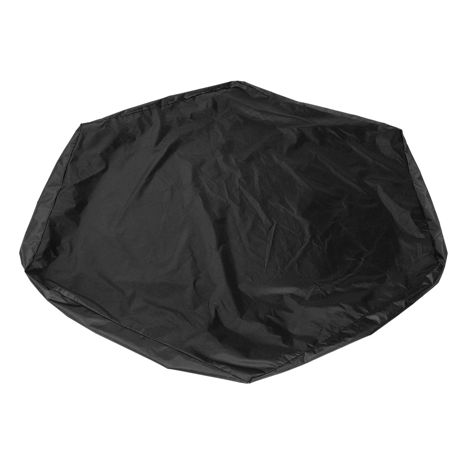 Waterproof Hexagonal Sand Pit Cover with Drawstring, 190T Silver Coated Polyester Taffeta Material, Protects From Sunlight, Rain, Snow, Dust, Leaves (140 * 110 * 20cm)