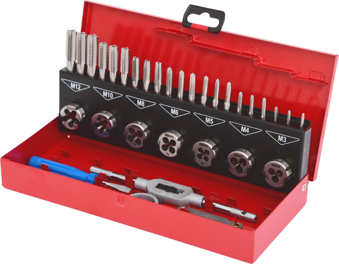 KS Tools 331.0632 Hss Tap and Die Set (32 Pieces)