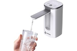 GentleJet Automatic Water Dispenser Pump for 5 Gallon Bottle - Digital Display, Type-C USB Charging, Portable Electric Water 