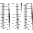 Commercial Gridwall Panels – 2' X 6' Heavy Duty White Display Panels, 3 Panels Per Set