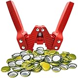 Manual Bottle Capper Tool, Double Lever Hand Capper with 144 count Beer Bottle Caps for Home Brewing, Bottle Sealer (Bottle Capper-1)