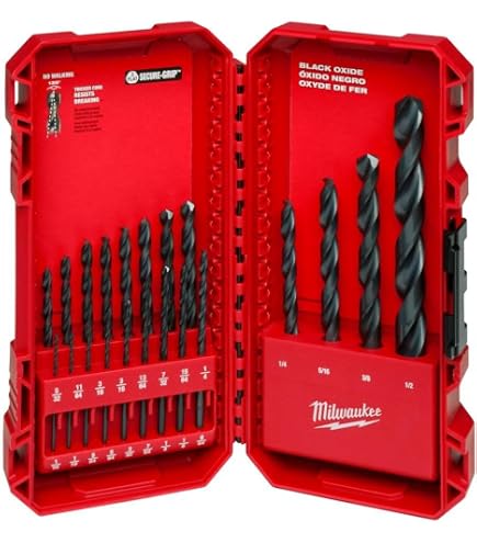 Milwaukee Electric - 23 PC RED Helix Cobalt Drill BIT Set : Amazon