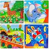 Puzzles for Kids Ages 3-5 Year Old Animals Preschool Puzzles for Toddler Children Learning Educational Puzzles Toys for Boys and Girls (4 Puzzles)