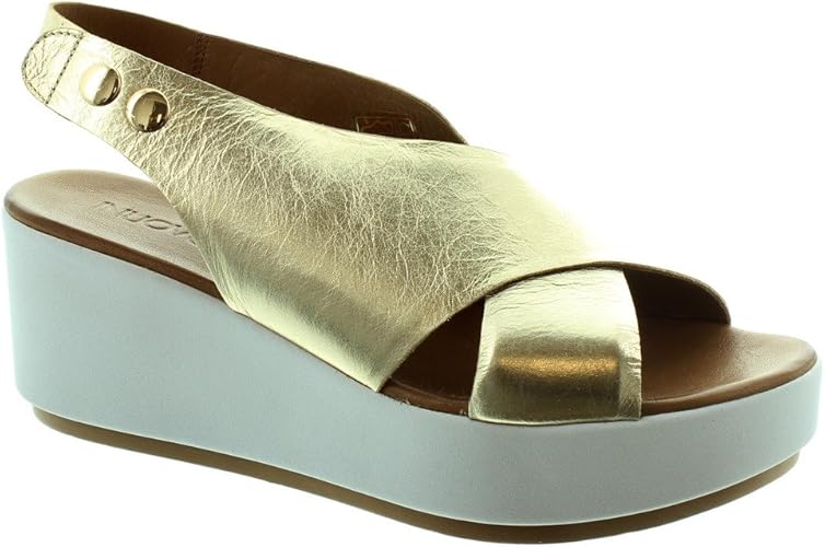 ladies gold wedge sandals uk