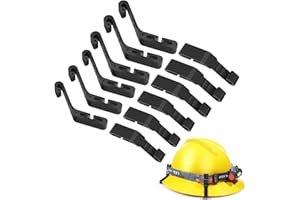 Lenporl Hard Hat Light Clips,Helmet Light Holder Hook for Headlamp,Anti-Slip Stable Full Brim Hardhat Headlamp Accessory for Worker