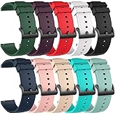 Chofit 10 Pack Silicone Bands Compatible with Amazfit Active 2 1/GTR mini/GTS 2 2e 3 4/GTS 2 4 mini, 20MM Replacement Watch Straps for Amazfit Bip 3,3 Pro/Bip U,U Pro