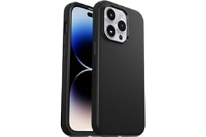 OtterBox iPhone 14 Pro (ONLY) Symmetry Series Case - BLACK , ultra-sleek, wireless charging compatible, raised edges protect camera & screen