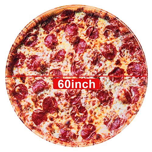Freesooth Pizza Throw Blanket Novelty Pizza Blanket Funny Food Blanket Comfortable Soft and Cozy Tortilla Throw Blanket for Bed,Couch or Travel