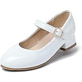 Youdesney Girls Dress Shoes, Mary Jane Flower Girls Shoes, Cute Princess Low Heels for School, Wedding, Party (Toddler/Little Kids/Big Kids)