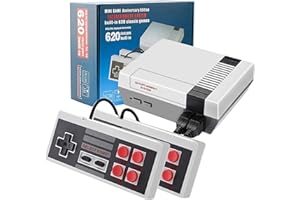 TUOZHE Classic Mini Game Console – Retro Game System Built-in 620 Games and 2 Controllers, 8-Bit Video Game System with Classic Games, Old-School Gaming System