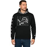 Zubaz NFL Men's Black and White Tonal Camo Lined Hoodie with Team Logo Accents and Back Panel (Small - 5X-Large)
