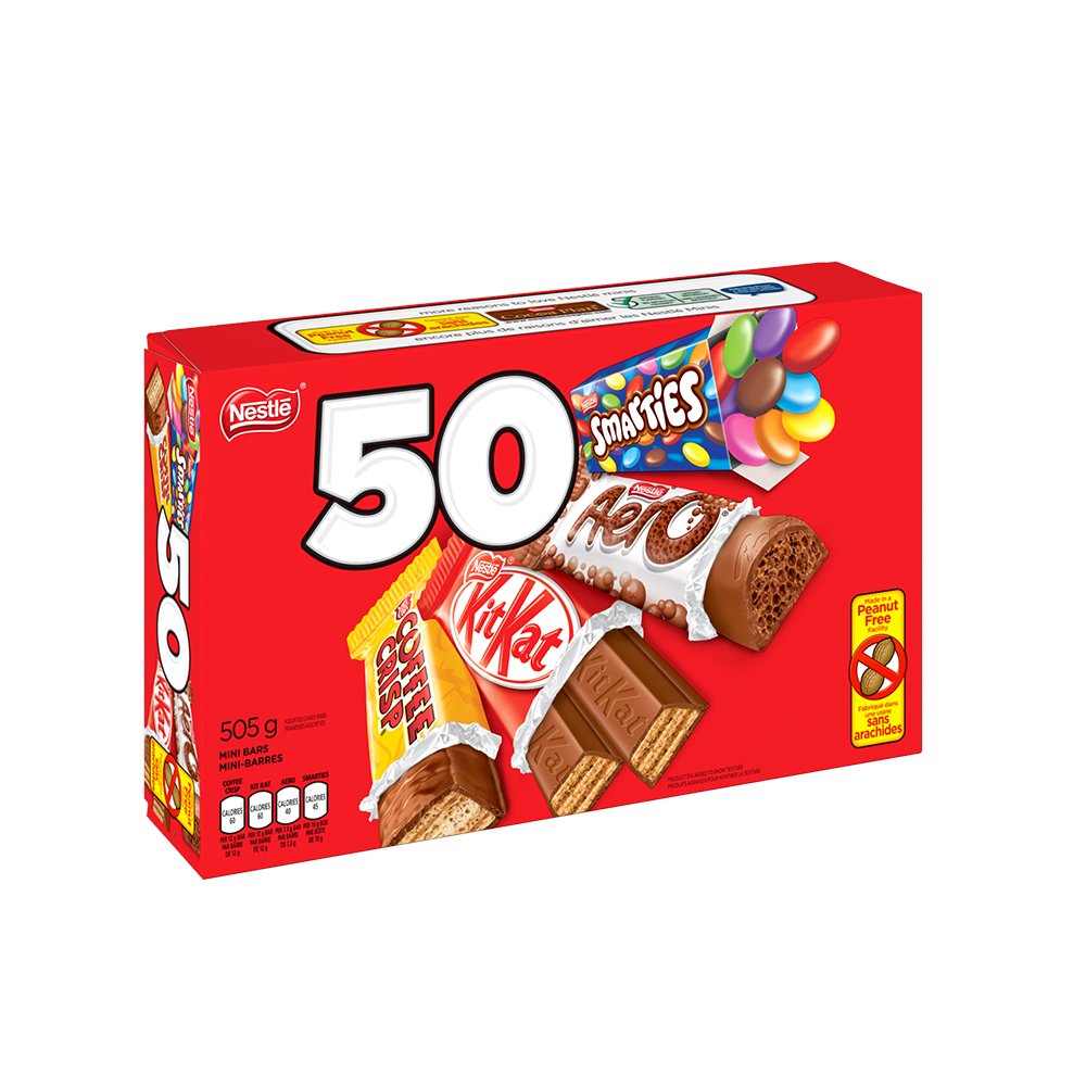 Nestle FAVOURITES Snack Size Kit Kat, Aero, Coffee Crisp, Smarties 505