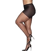 Hanes Curves Women's Pantyhose with Run Resist and X-Temp Technology, Ultra Sheer, Control Top, Sheer Toe, Plus Size