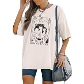Vintage Halloween Shirt Women Oversized Spooky Shirts Monster Ghost Tee Top | Halloween Pumpkin Shirt, Spooky Season Tee, Fall Graphic Short Sleeve Tee