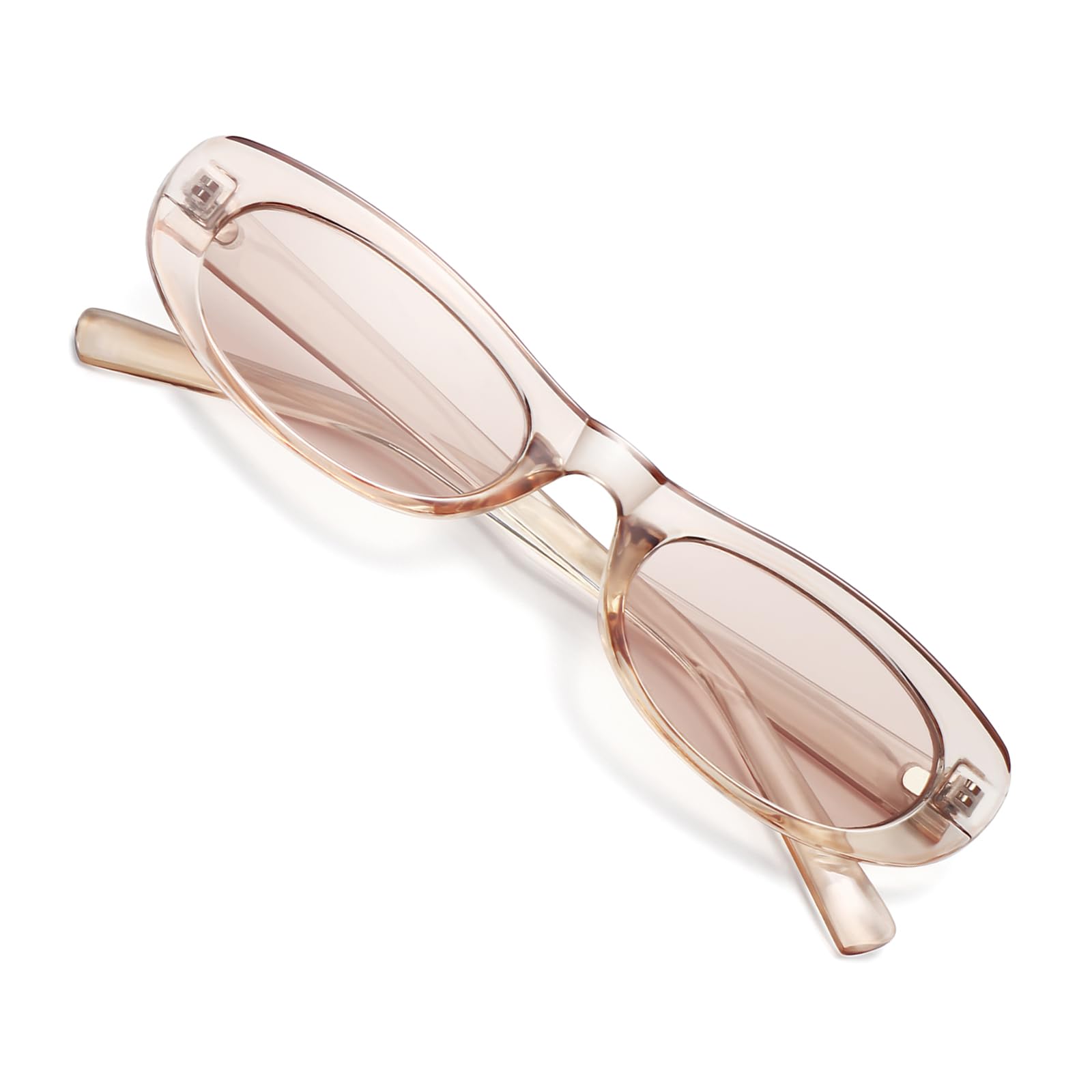 Photo 1 of STORYCOAST Narrow Retro Oval Sunglasses for Women UV400, Elegant Chic Shades for Vacation, Shopping, Special Events, 90s Vintage Style