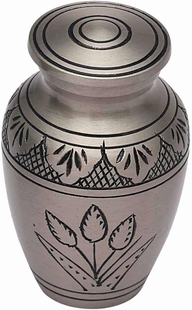 Cremation Keepsake Urns Set Of Four Pewter Memorial Tokens With Case Home Decor Home Garden