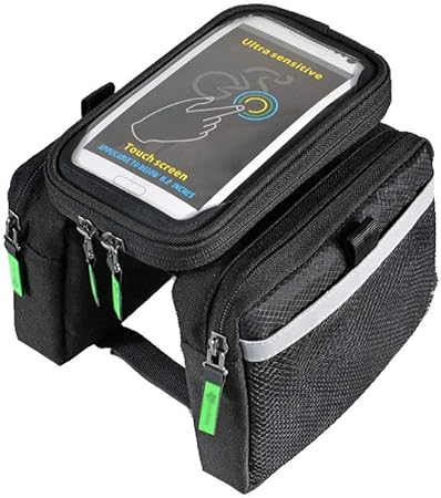 Borsa Da Bicicletta Telaio For Tubo Superiore Borsa Laterale Borsa Doppia Borsa Da Ciclismo Da 1 5 Litri Borsa Da Telaio Borsa Frontale Borsa For Telefono Borsa A Tracolla Con Touchscreen Da 6 2