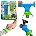 Rinseroo: Universal Garden Hose Attachment Sleeve and Sprayhead. Easily Connect a to Most Water Sources. Stretch Connect. No Adapter Needed. Rinseroo Blue and Green
