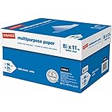 Staples Multipurpose Inkjet & Laser Paper, 8.5 X 11", 5000 Sheets/Case Carton