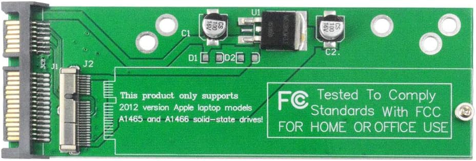 GODSHARK SSD Adapter Card for 2012 MacBook Air and Pro Retina, HDD Hard Disk Drive Converter to 2.5 SATA Support 2012 Year Model A1465 A1466