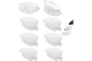 SHADOWGALLERY Brush Refills for OXO Dish Brush - 8 Pack Dish Brush Cleaning Soap Dispensing Head Replacement for Scrubber (White)