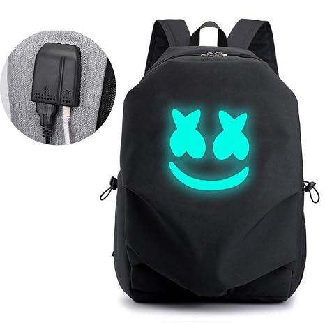 FM Zaino da Viaggio Unisex Moda da Viaggio He-Bag Marshmallow Zaino DJ  Luminoso con Porta di Ricarica USB Valigeria urban-earth.co.uk