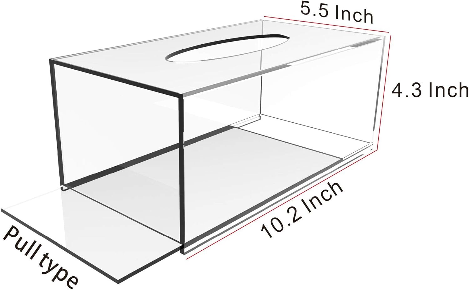 Cq acrylic Tissue Box Holder with Cover Rectangular,Facial Tissue Dispenser Box Case for Countertop,Clear Plastic Dryer Sheet Container Napkin Organizer for Bathroom, Kitchen,Home,Rectangle: Home & Kitchen