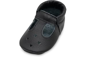 BirdRock Baby Mary Jane Moccasins - Genuine Leather Soft Sole Baby Girl Shoes for Newborns, Infants, Babies, and Toddlers