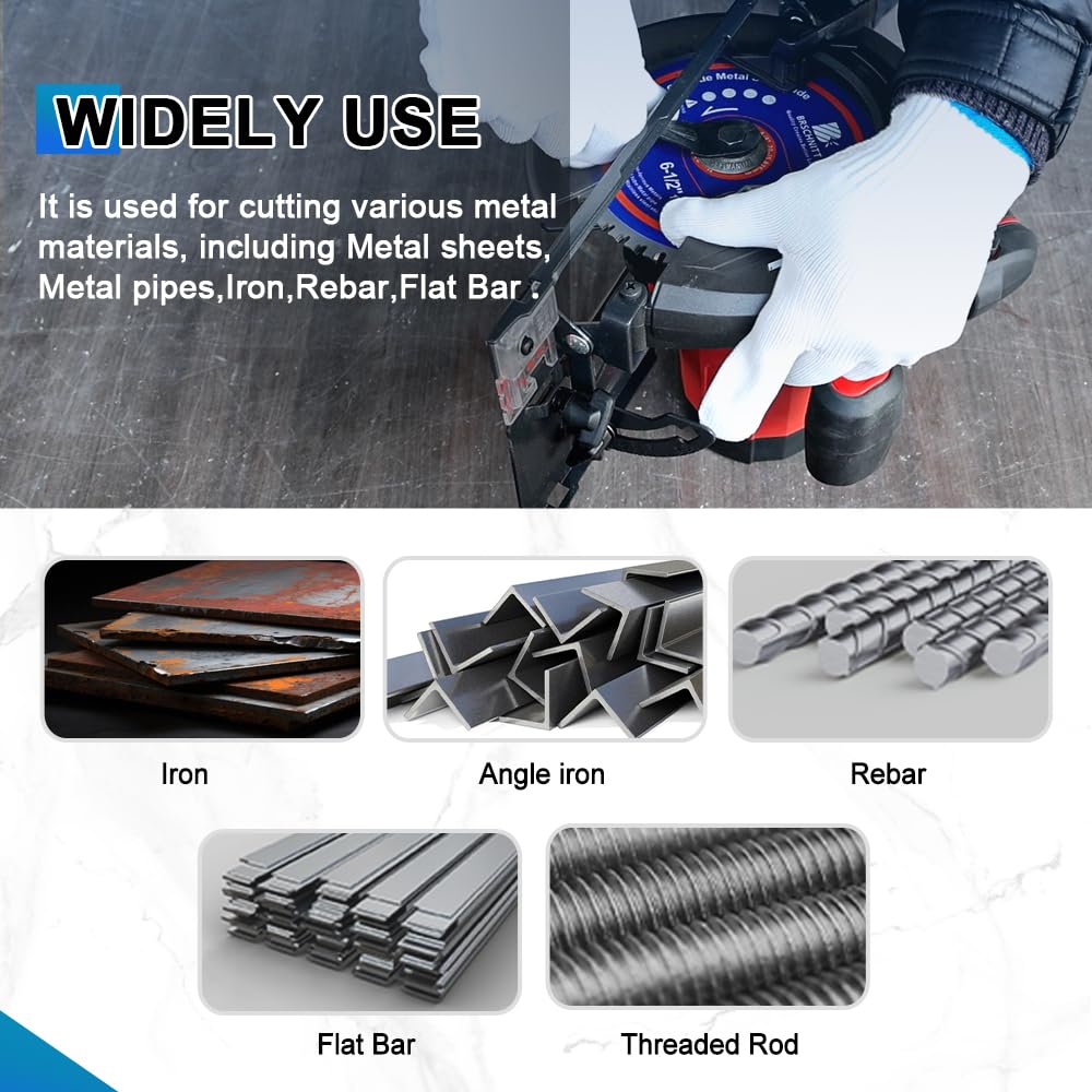 Kreissägeblatt Metall 165mm 20/15.875MM|48T TCT Metallkreissägeblatt zum Schneiden von Stahl, Aluminium, Kupfer, Metall Baustahl, für Kreissäge und Kappsäge | Metallsägeblatt 5