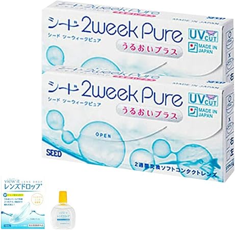 Amazon 2week ピュアうるおいプラス2箱 Dia 14 2 Pwr 12 00 レンズドロップ 装着液 1箱 Set ノーブランド品 洗浄 保存液