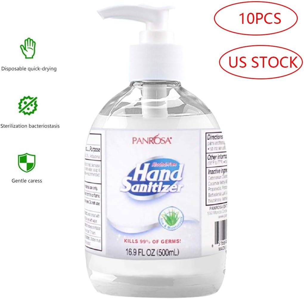 ChicSoleil 500ml Disposable Hand Sanitizer No-Rinse Hand Soap Spray to Instant Skin Cleaning, Soft and Non-irritating Hand Sanitizer Spray for Adults & Children 2/5/10pcs