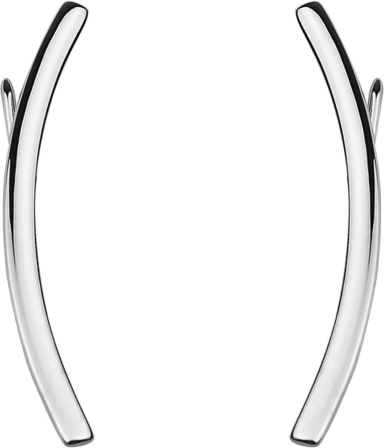 SOFIA MILANI - Women's Earrings 925 Silver - Curved Ear Climber - E0520, 28 mm - Image 4