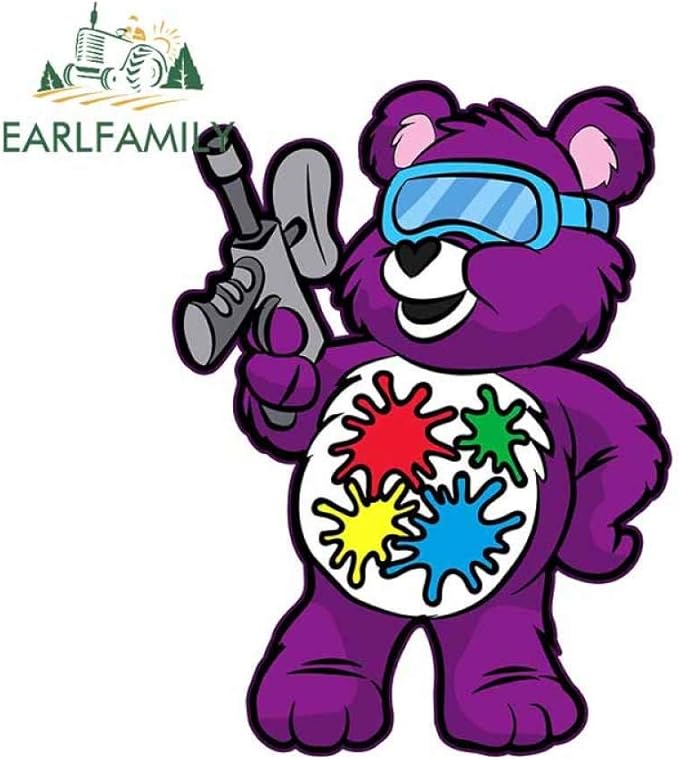 WAXY 13cm x 9 8 cm para Pistola de Paintball Oso de Peluche Pegatina de