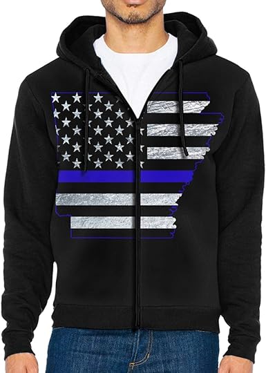 thin blue line zip up jacket