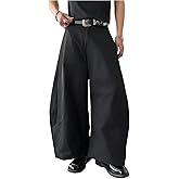 VIPWOLF Men's Wide Leg Casual Pants Zipper Fly Loose Long Dress Pants Trousers with Pockets