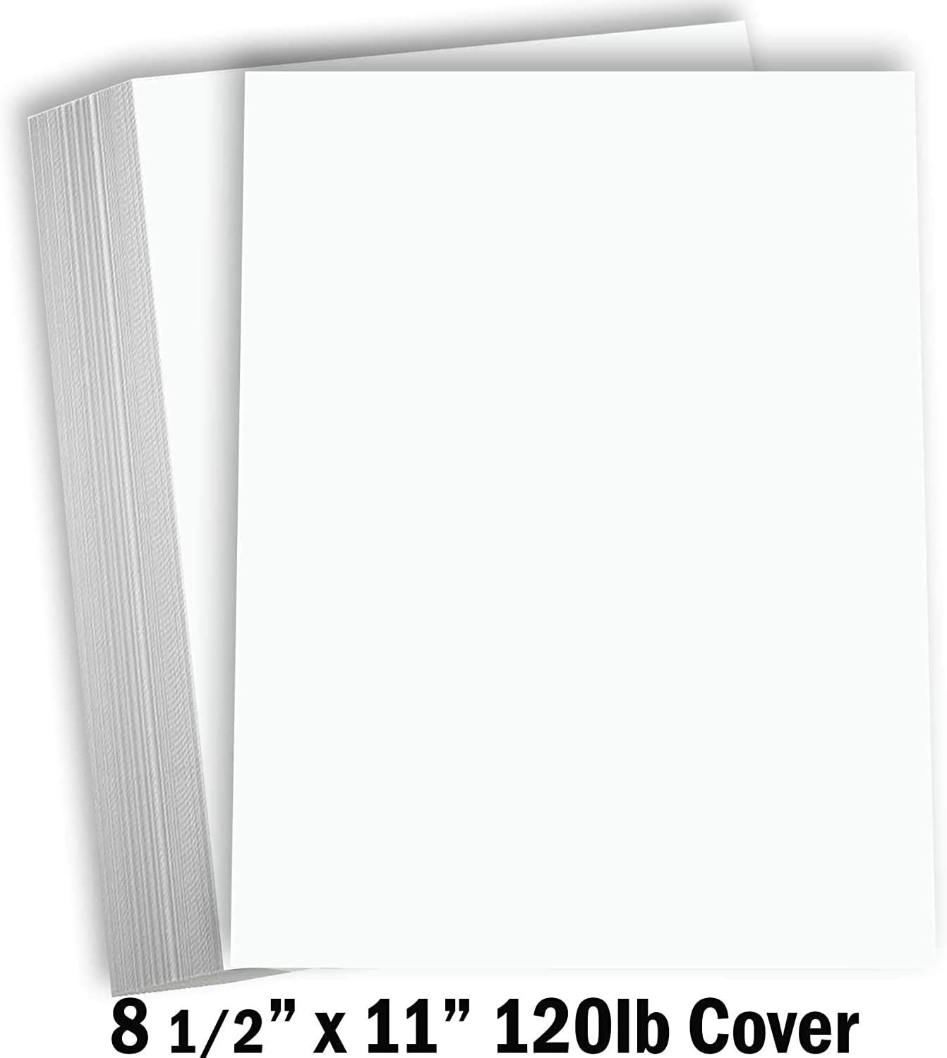 Hamilco White Cardstock Thick Paper 8 1/2 x 11" Heavy Weight 120 lb Cover Card Stock 100 Pack: Office Products
