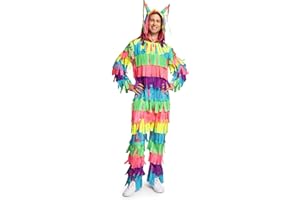 Tipsy Elves Halloween Costumes for Men - Bright Multicolored Pinata Jumpsuit Funny Halloween Costume Adult Onesie