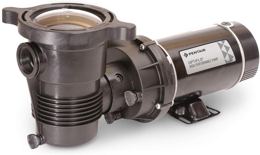 Pentair 347991 OptiFlo Horizontal Discharge Aboveground Pool Pump with 2 Speed Motor and Standard Plug, 1 HP