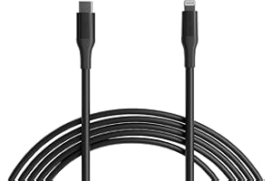 Amazon Basics Lightning to USB-C Cable for iPhone, 10 Feet, Black