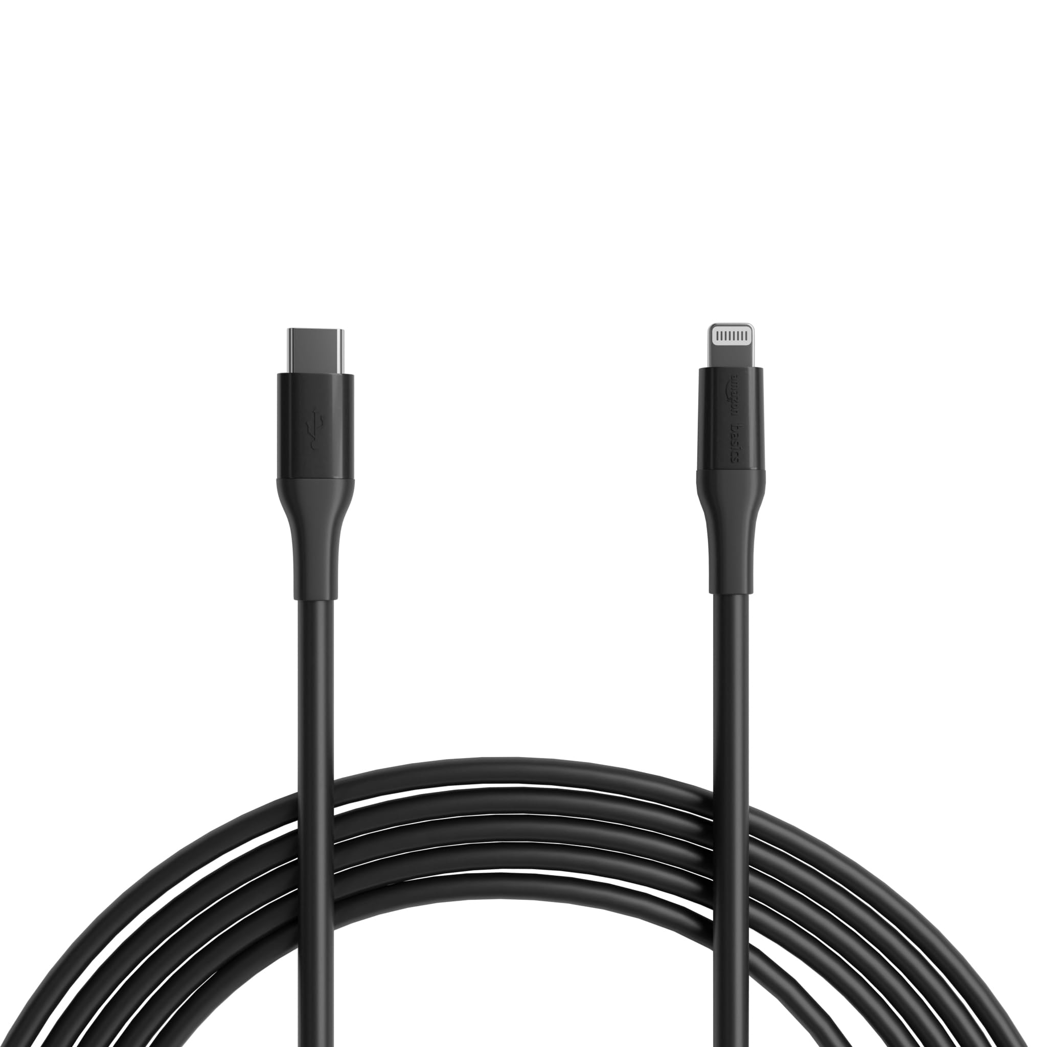 Photo 1 of Amazon Basics USB-2.0 Type C to Lightning Cable (MFi Certified), 10 ft, Black