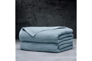 LUXOME Plush Performance 2-Piece Bath Sheet Set | Oversized for 50% More Coverage | Highly Absorbent | 36" W x 70" L | Surf